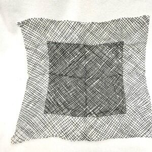 Vera Neumann Square 18" X 20"  Vera-sheer Vinal Silk Handrolled Scarf Japan